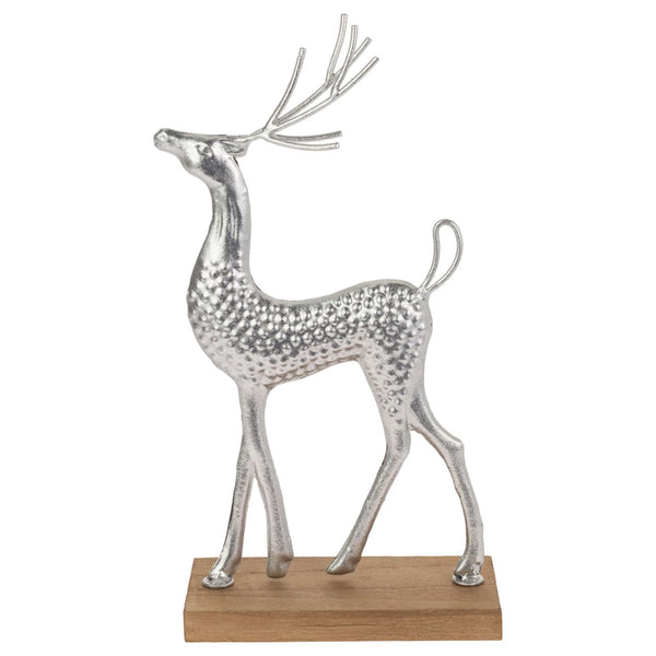 Boston International - Small Metal Silver Darling Christmas Deer