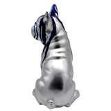 Interior Illusions - 8" Sitting French Bulldog Figurine - Blue Dripping