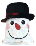 Stony Creek - Burlap - 6" Lighted Snowman - Black Top Hat