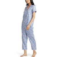BedHead - Short Sleeve Cropped PJ Set - Flower Child - Large