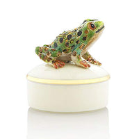 Jay Strongwater - Round Porcelain Box - Mac Frog