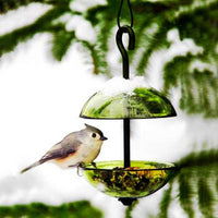 Couronne - Mosaic Birds Double Hanging Poppy Feeder - Red