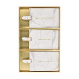 Eccolo - 3 Pack Luggage Tag Set - 2.5" x 4.5" - Ready for Departure - Marble