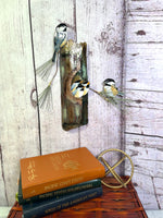 Bovano - Wall Sculpture - Chickadees Nesting in Pine