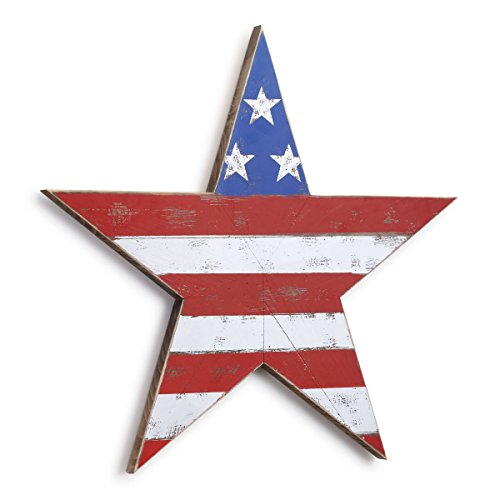 Demdaco - Wall Art - 24" x 23" - Americana Wooden Star