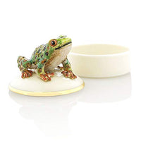 Jay Strongwater - Round Porcelain Box - Mac Frog