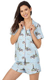 BedHead - Stretch Short Sleeve Shorty PJ Set - C'est La Vie - Extra Large