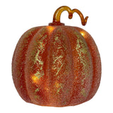 GC - Large Frosted LED Pumpkin Orange