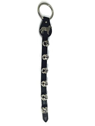 Belsnickel - 15" Training Strap - Black Strap w/ 6 Bells - Dog Charm