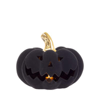 Boston International - Small Black Flocked Velvet Jack O Lantern - LED
