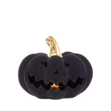 Boston International - Small Black Flocked Velvet Jack O Lantern - LED