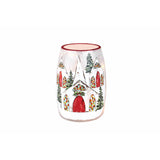 Stony Creek - 5.5" Frosted Glass Lighted Vase - Christmas Chapel