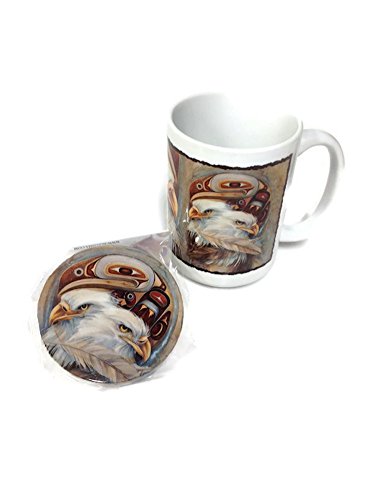 Bergsma Gallery - 15 oz Mug & Coaster - Eagle Totem