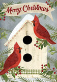 Briarwood Lane - 12.5" x 18" Garden Flag - Christmas Cardinal Birdhouse