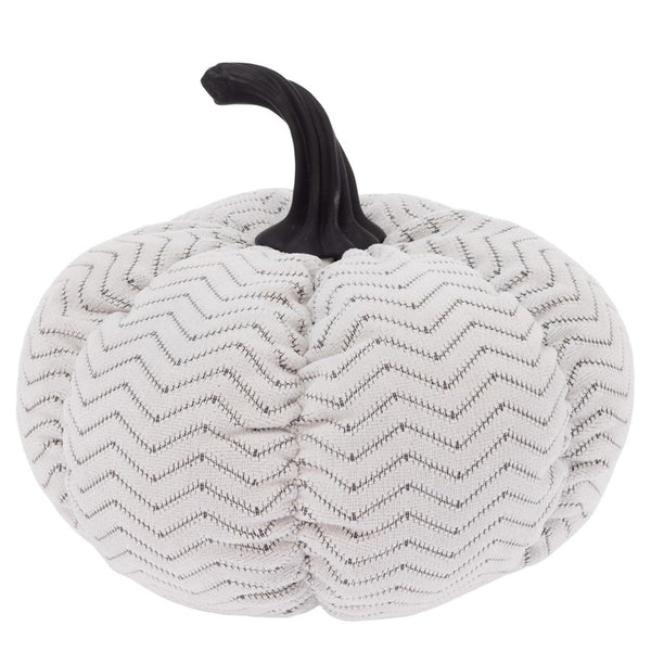 Boston International - Small Plush Pumpkin - Grey Chevron