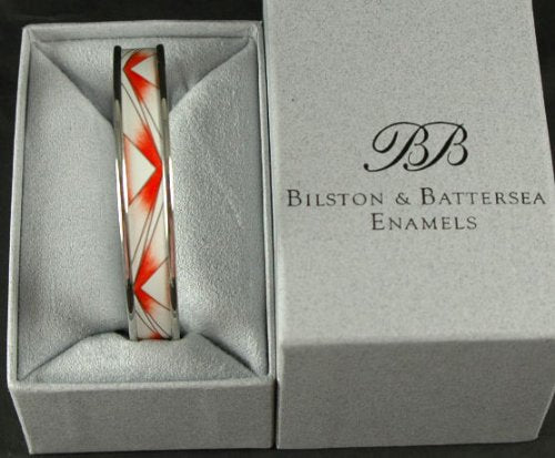 Bilston Battersea Enamels - Bangle Bracelet - Red Sunrise