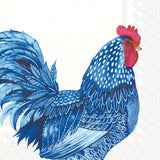 Boston International - 3-Ply 5" Cocktail Napkins 20 Count - Blue Plumage