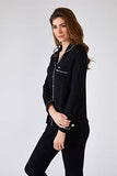 Pretty You London - Bamboo Pajama Set - Black - Size 12