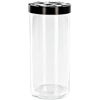 Couronne Company Tall Cylinder Recycled Glass Vase and Metal Grid Lid, M7250G, 67.6 Ounce Capacity, 1 Piece