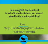 Hummingbird Bee Repellent - Made from All Natural Ingredients - Made in USA