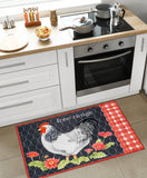 Olivia's Home - 32" x 22" Accent Rug - Rooster w/ Red Gingham