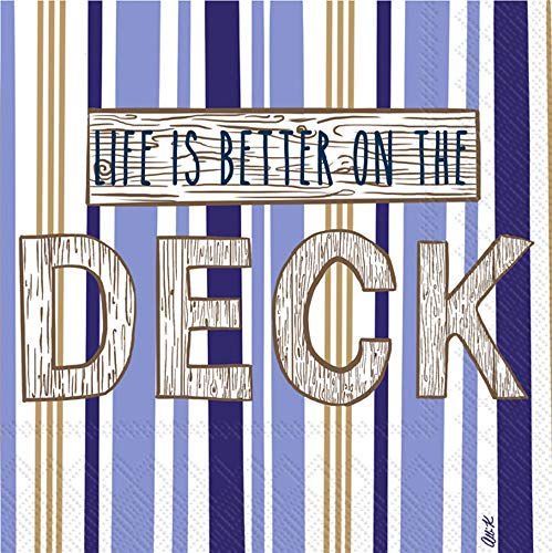 Boston International - 3-Ply 5" Cocktail Napkins - Deck Life