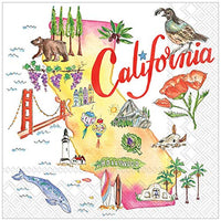 Boston International - 3-Ply 5" Cocktail Napkins - California