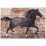 Olivia's Home - 32" x 22" Accent Rug - Barnwood Black Stallion