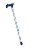 Harvy Canes - Aluminum Adjustable - Derby Handle - Blue Frangipani