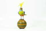 Mullanium - Steampunk Inspired Sculpture - Creek Warbler on Ball