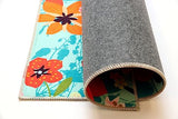 Olivia's Home - 32" x 22" Accent Rug - Wildflower Garden On Teal