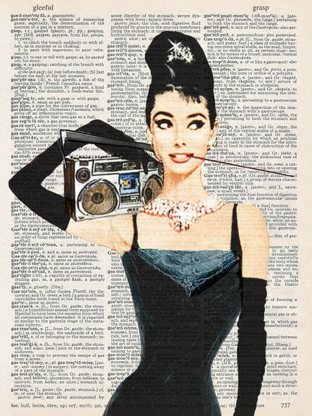 ArtNWordz -  Vintage Recycled Dictionary Print - Audrey's Beats