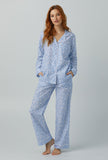 BedHead - Classic L/S Woven Cotton Silk Pajama Set - Something Blue - Medium
