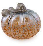 Boston International - Squat Glass Pumpkin - Grey & Orange