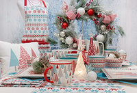 Boston International - LED Small Tabletop Tree - Red & White Pearl