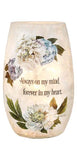 Stony Creek - 5" Frosted Glass Lighted Vase - Forever in My Heart