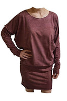 Rock Cotton - Long Sleeve Versatile Tunic - Vintage Red - Jasper