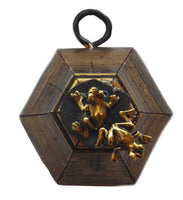 Museum Bees - Gilt Frame w/ Frog on Quartz - 2.25"