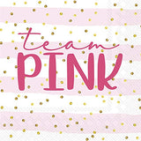 Boston International - 3-Ply 5" Cocktail Napkins 20 Count - Team Pink Or Team Blue