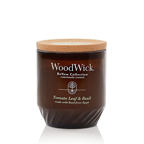 WoodWick - Renew Medium Candle, Tomato Leaf & Basil, 6 oz.