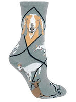 Wheel House Designs Socks - Goats On Gray - 9-11