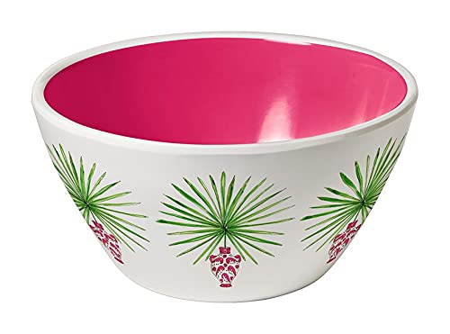 Merritt - Melamine Round Dipping Bowl - Pink Trellis - 5"