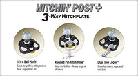 Good Vibrations - Hitchin Post Plus Lawn Mower Connector - 3 Way Hitch Plate - Boat Trailer, Snow Machines, Gardening Carts