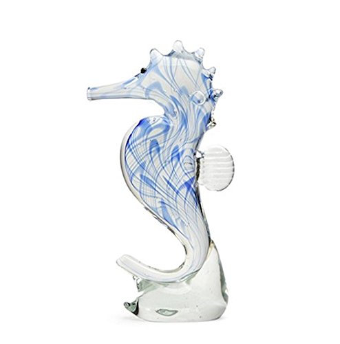 Dynasty Gallery - Glass Figurine - Seahorse - Blue Glow