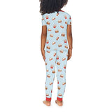 BedHead - Toddler Short Sleeve Jersey PJ Set - Burgers & Fries - 2T