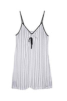 Pretty You London - EcoVero - Chemise Nightdress - Ecru Stripe - Size 8-10