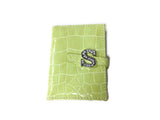 Russ Berrie - Pocket Size Notebook - Green - Rhinestone Monogrammed"S"