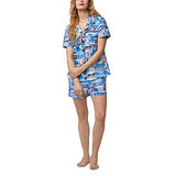BedHead - Classic Cotton Shorty PJ Set - Beach Day - Medium