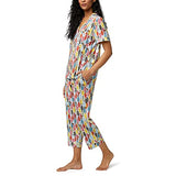 BedHead - Classic Stretch Jersey Capri PJ Set - Keys Please - Small