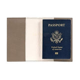 Graphic Image - Goatskin Leather - Passport Case & Luggage Tag - Taupe
